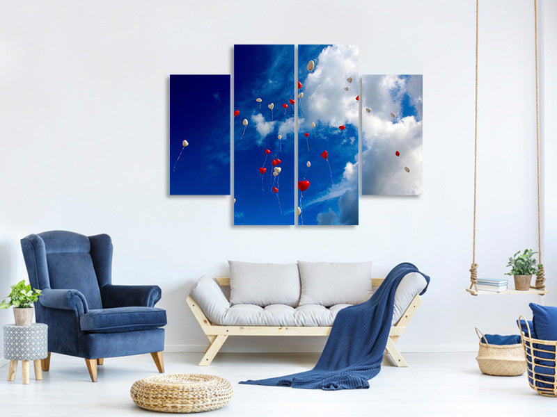 4-piece-canvas-print-a-sky-full-of-hearts