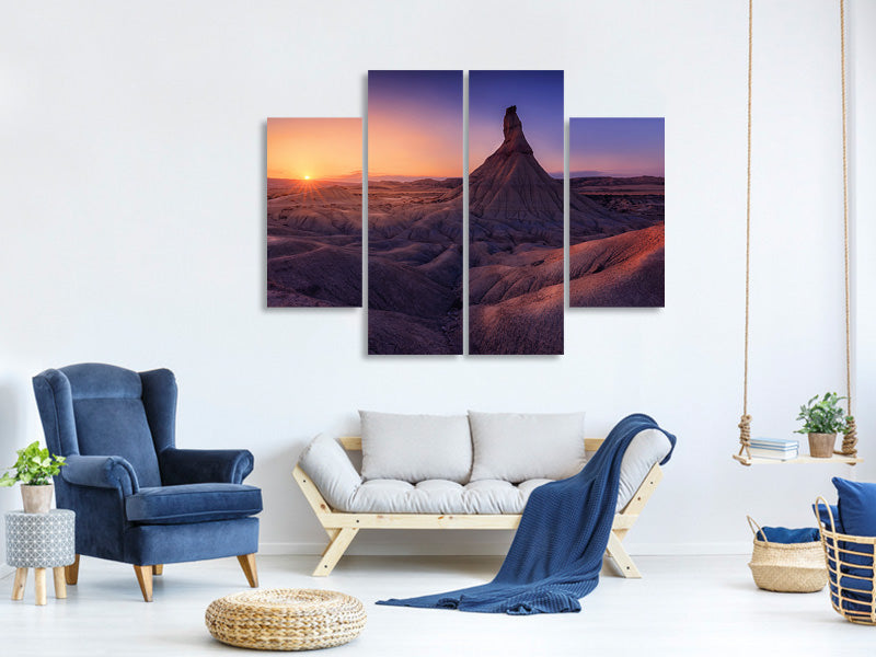4-piece-canvas-print-bardenas-in-blue