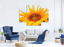 4-piece-canvas-print-big-sunflower