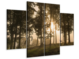 4-piece-canvas-print-deer-in-the-morning-mist