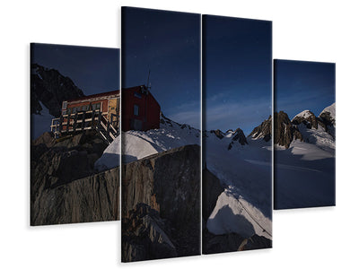 4-piece-canvas-print-fox-glacier-pioneer-hut