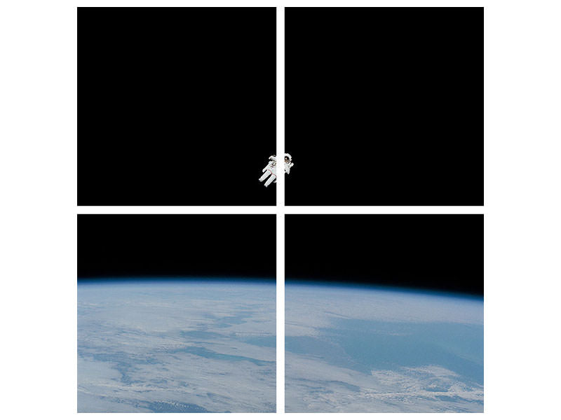 4-piece-canvas-print-lonely-astronaut-in-space
