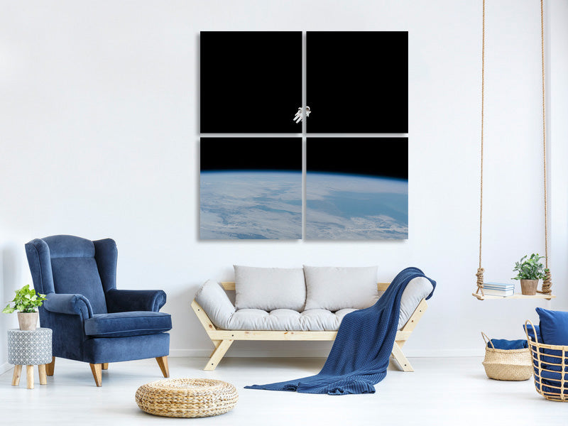 4-piece-canvas-print-lonely-astronaut-in-space