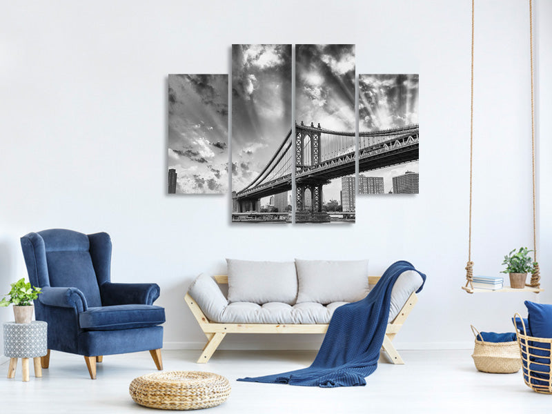 4-piece-canvas-print-manhattan-bridge