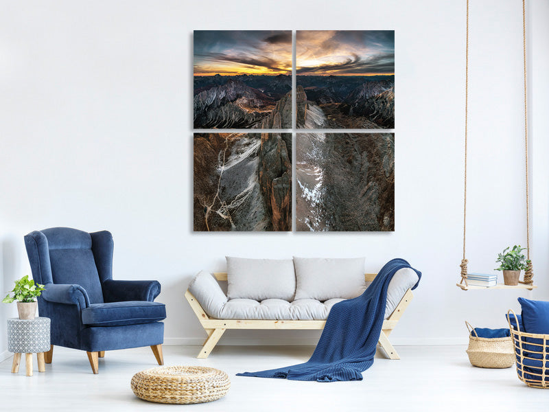 4-piece-canvas-print-resting-dragon