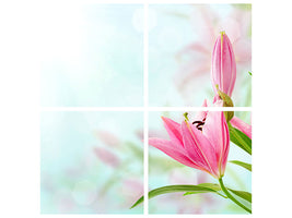 4-piece-canvas-print-romantic-lilies