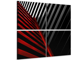 4-piece-canvas-print-silver-red