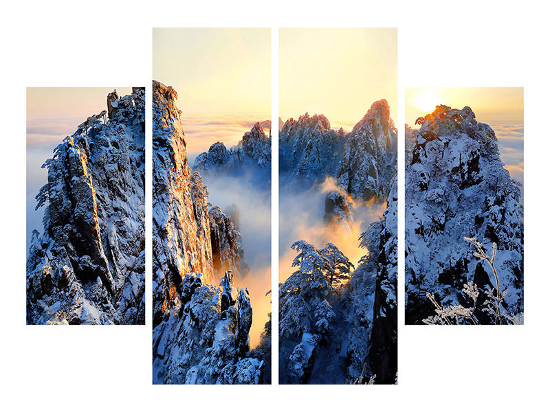 4-piece-canvas-print-sunrise-at-mt-huang-shan
