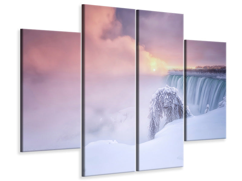 4-piece-canvas-print-sunrise-at-niagara-falls