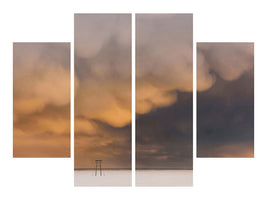 4-piece-canvas-print-sunset-clouds