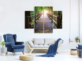 4-piece-canvas-print-the-bridge-in-the-forest