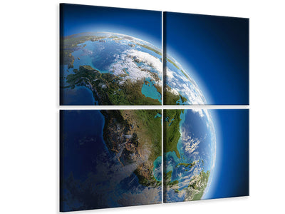 4-piece-canvas-print-the-earth
