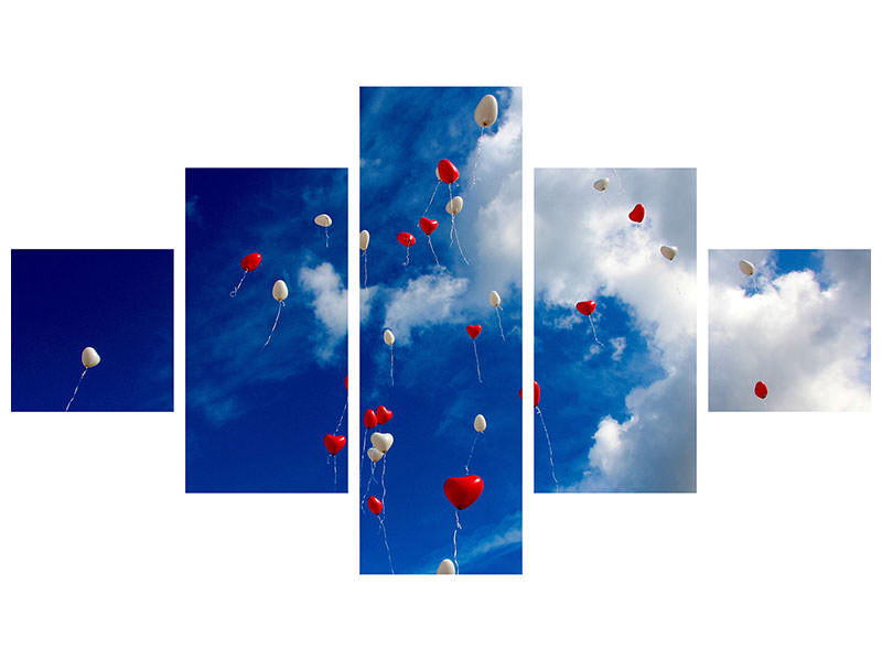 5-piece-canvas-print-a-sky-full-of-hearts