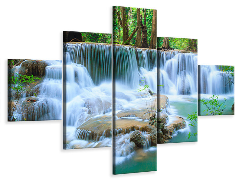 5-piece-canvas-print-cascade-huay-mae-khamin