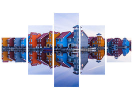 5-piece-canvas-print-colored-homes