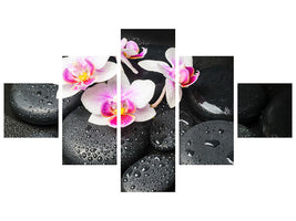 5-piece-canvas-print-feng-shui-orchid-zen