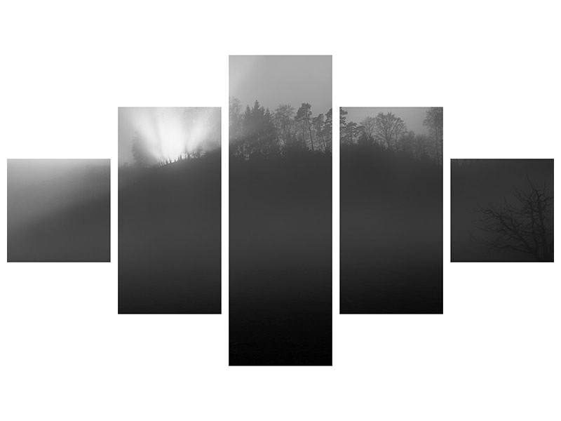 5-piece-canvas-print-foggy-and-sunny-weather