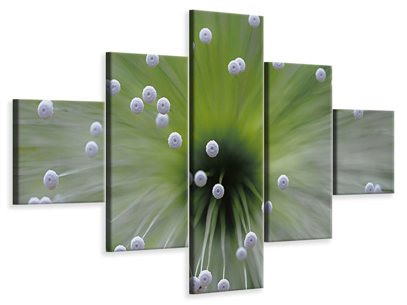 5-piece-canvas-print-green-and-white-ii