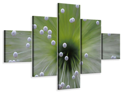 5-piece-canvas-print-green-and-white-ii