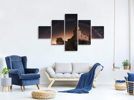 5-piece-canvas-print-night-in-the-old-castle