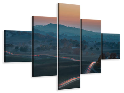 5-piece-canvas-print-prairie-dusk