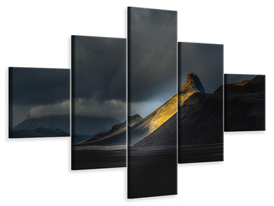 5-piece-canvas-print-ristindur-highlands-iceland