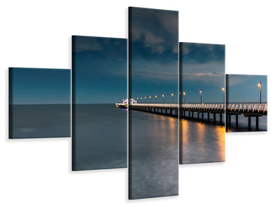 5-piece-canvas-print-shorncliffe-pier-brisbane