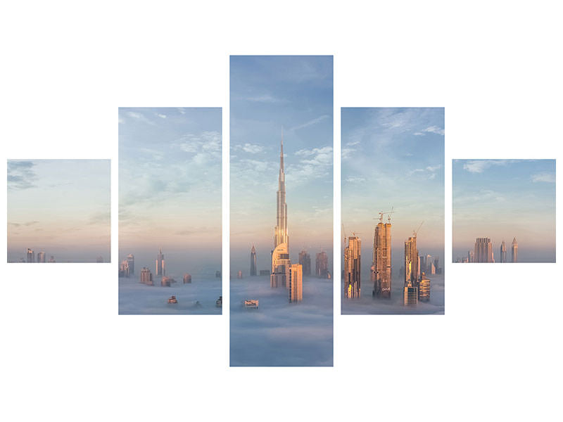 5-piece-canvas-print-sinking-in-fog