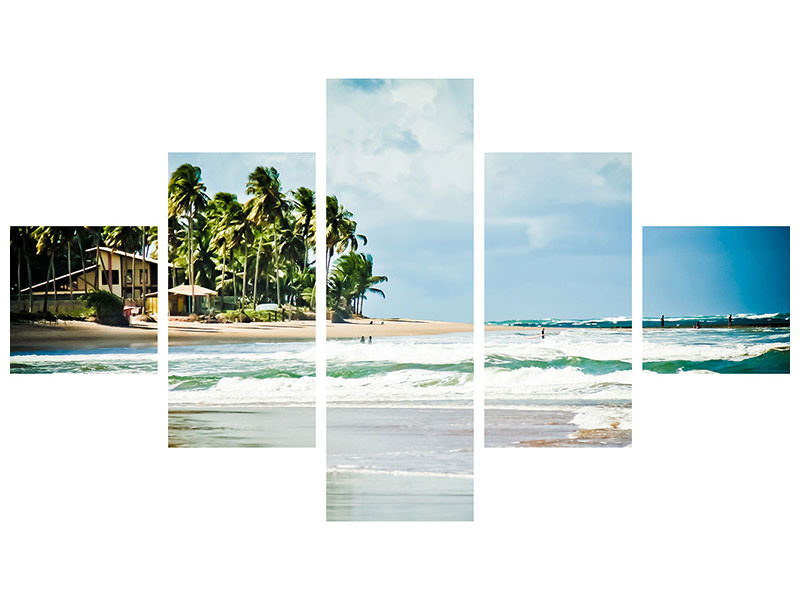 5-piece-canvas-print-the-beach