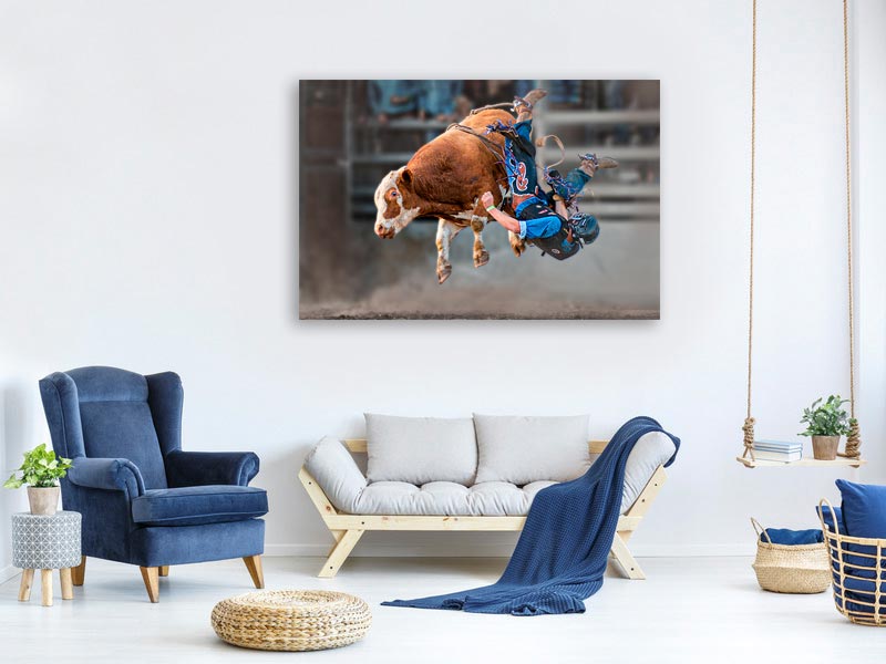 canvas-print-bull-riding-x