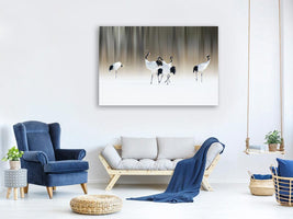 canvas-print-redcrested-white-cranes-x