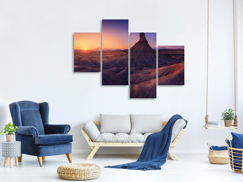 modern-4-piece-canvas-print-bardenas-in-blue