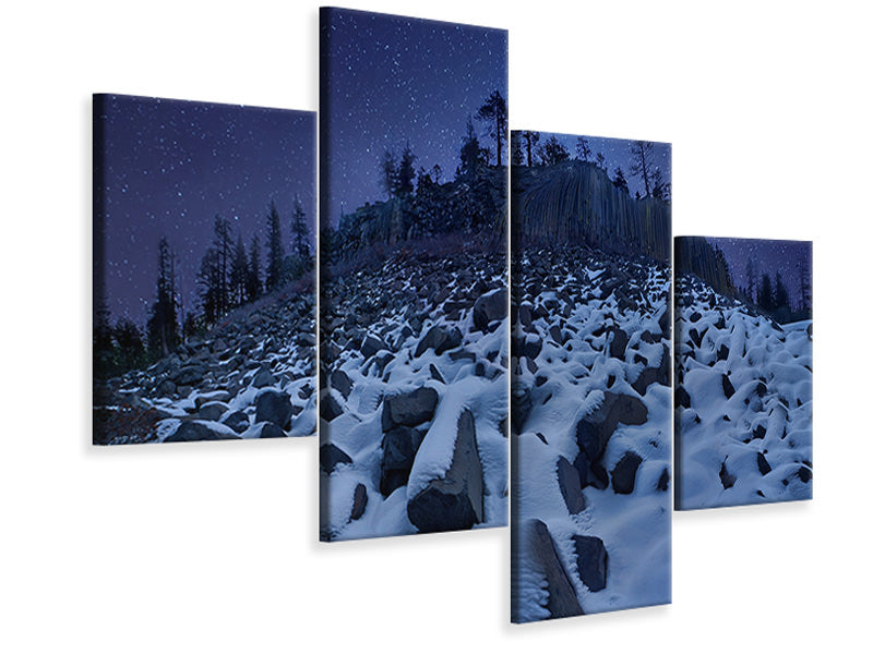 modern-4-piece-canvas-print-cold-mountain-devils-postpile