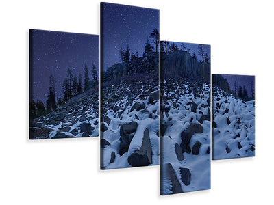 modern-4-piece-canvas-print-cold-mountain-devils-postpile