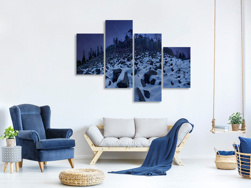modern-4-piece-canvas-print-cold-mountain-devils-postpile