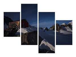 modern-4-piece-canvas-print-fox-glacier-pioneer-hut