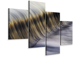 modern-4-piece-canvas-print-golden-water