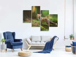 modern-4-piece-canvas-print-red-fox