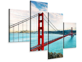 modern-4-piece-canvas-print-red-golden-gate-bridge