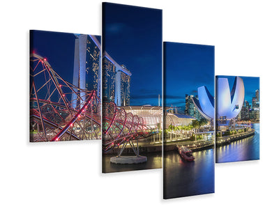 modern-4-piece-canvas-print-singapore-marina-bay-panorama