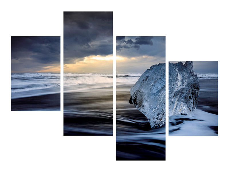 modern-4-piece-canvas-print-sunrise-between-ice