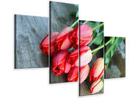 modern-4-piece-canvas-print-the-red-tulip-bouquet