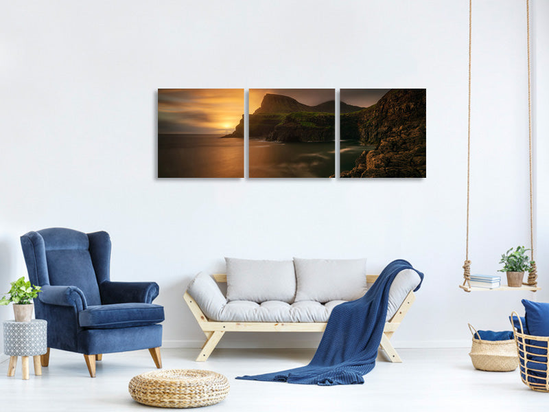 panoramic-3-piece-canvas-print-arnafjall-sunset