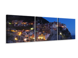 panoramic-3-piece-canvas-print-at-night-in-cinque