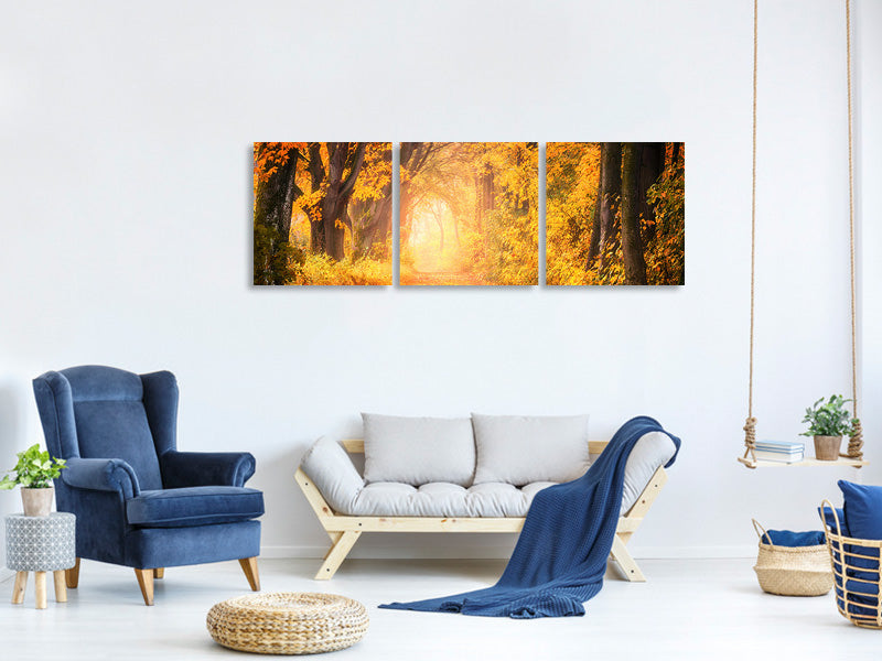 panoramic-3-piece-canvas-print-colors-magnificent-forest