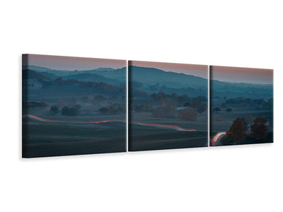 panoramic-3-piece-canvas-print-prairie-dusk