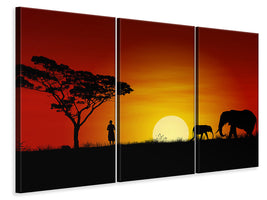 3-piece-canvas-print-african-steppe-elephant