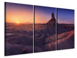 3-piece-canvas-print-bardenas-in-blue