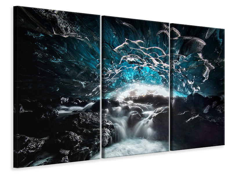 3-piece-canvas-print-blue-glacier-cave