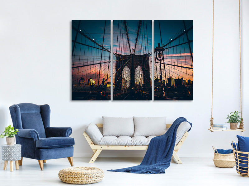 3-piece-canvas-print-brooklyn-bridge-in-the-evening-light